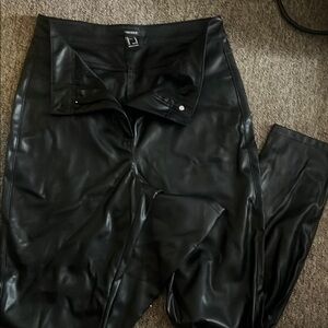 Forever 21 Black Dress Pants Faux Leather